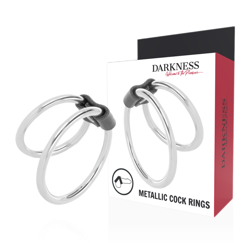 DARKNESS SENSATIONS metalowy pierścień na penisa bez wibracji