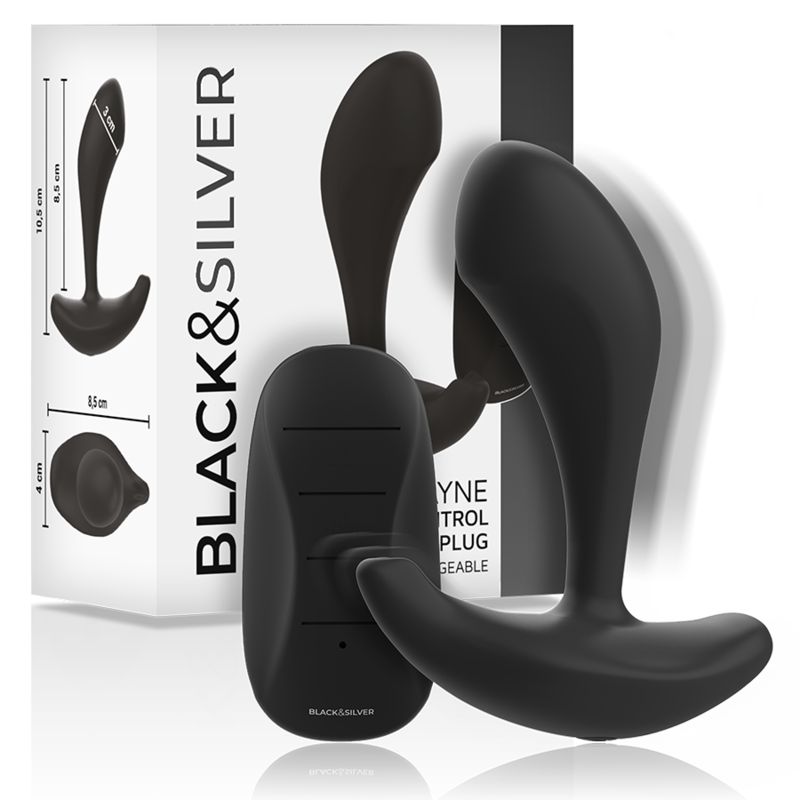 Wibrator analny z pilotem do intensywnych, głębokich wibracji BLACKSILVER
