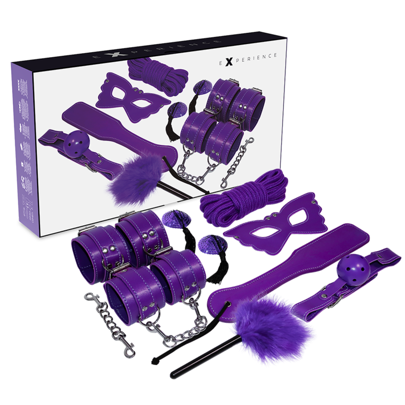 Zestaw BDSM EXPERIENCE Purple Series, 8 elementów