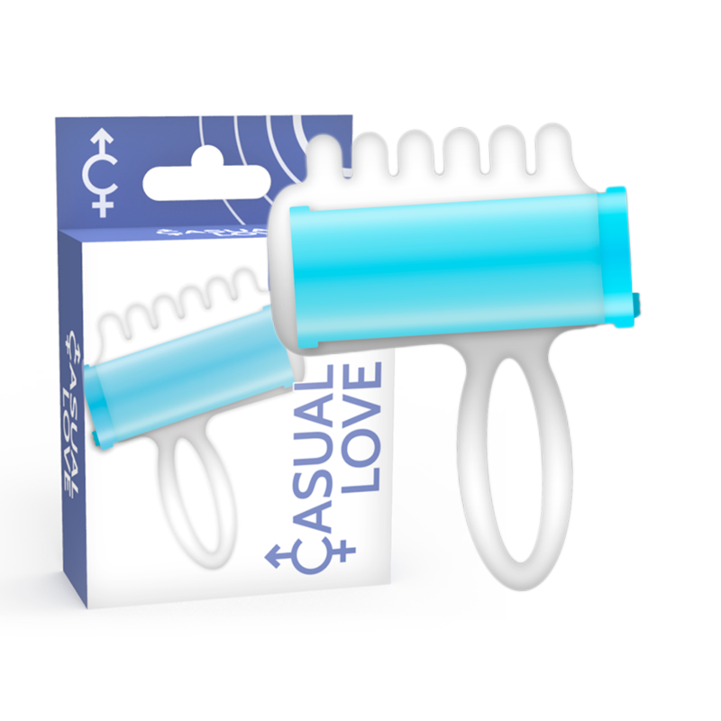 Casual Love Finger Fun Blue wibrator na palec