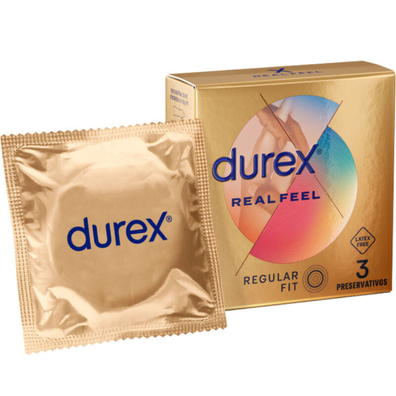 Prezerwatywy Durex RealFeel bez lateksu, 3 sztuki