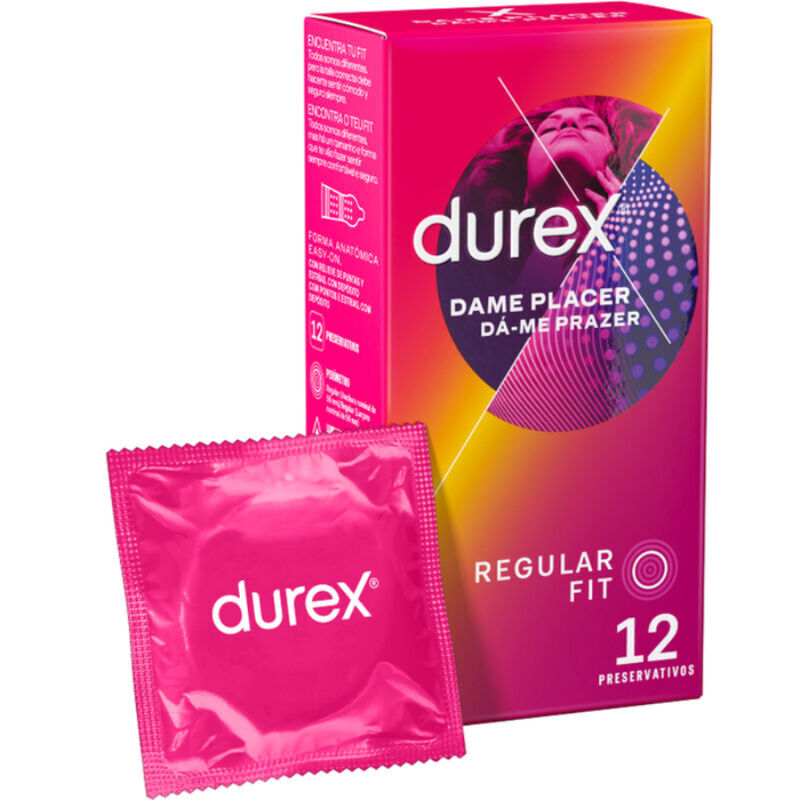 Prezerwatywy Durex Dame Placer prążkowane, 12 sztuk