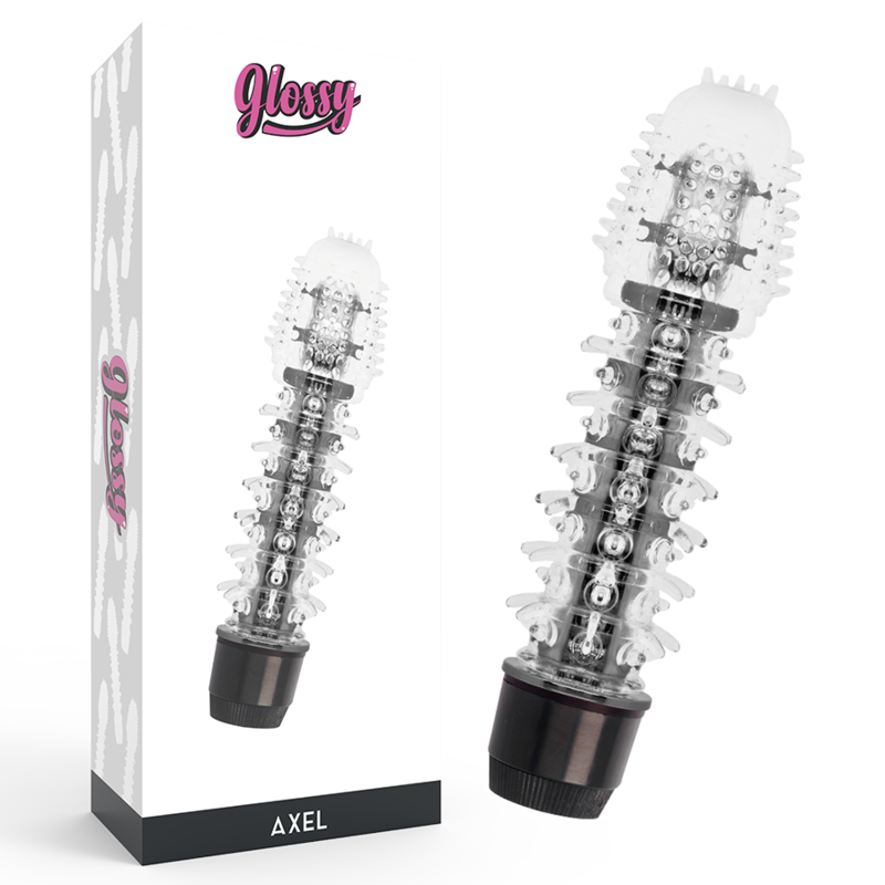 Wibrator GLOSSY Axel, czarny, 14 cm