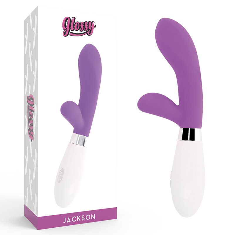 GLOSSY Jackson, wibrator typu rabbit, fioletowy
