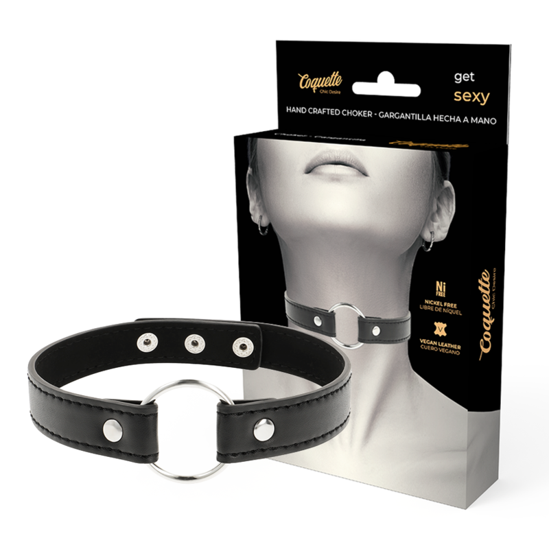 Obroża BDSM Coquette Chic Desire z wegańskiej skóry