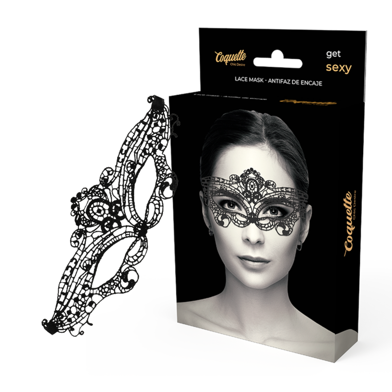 Koronkowa opaska na oczy Coquette Chic Desire, czarna