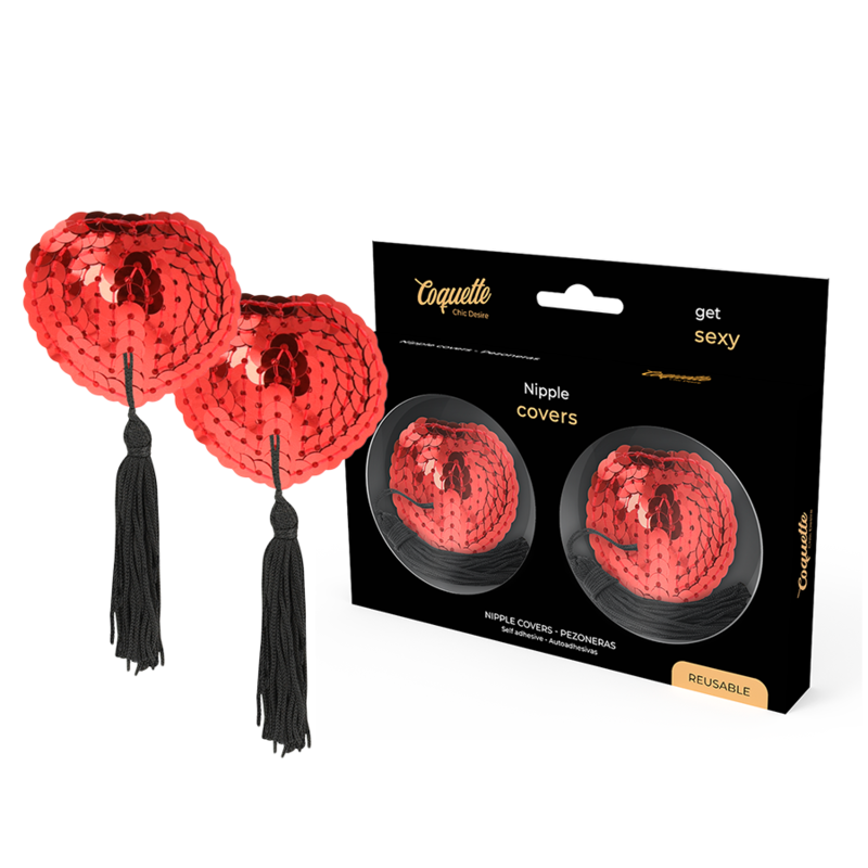 Czerwone osłonki na sutki Coquette Chic Desire