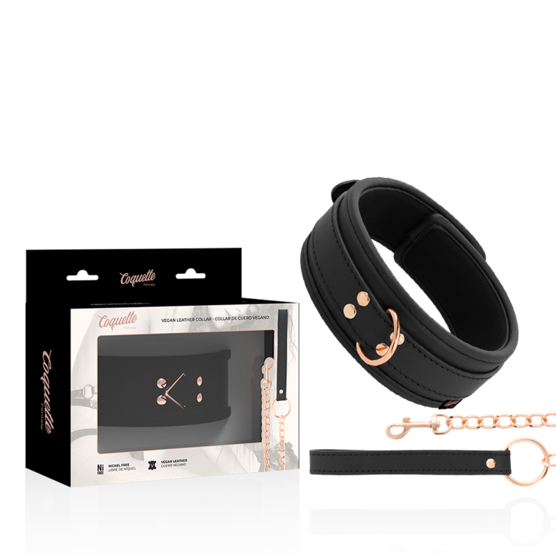 Obroża BDSM Coquette Chic Desire ze smyczą