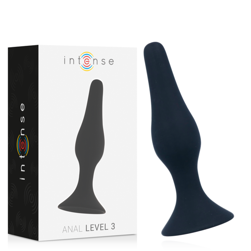INTENSE Anal Level 3, czarny korek analny, 12,5 cm