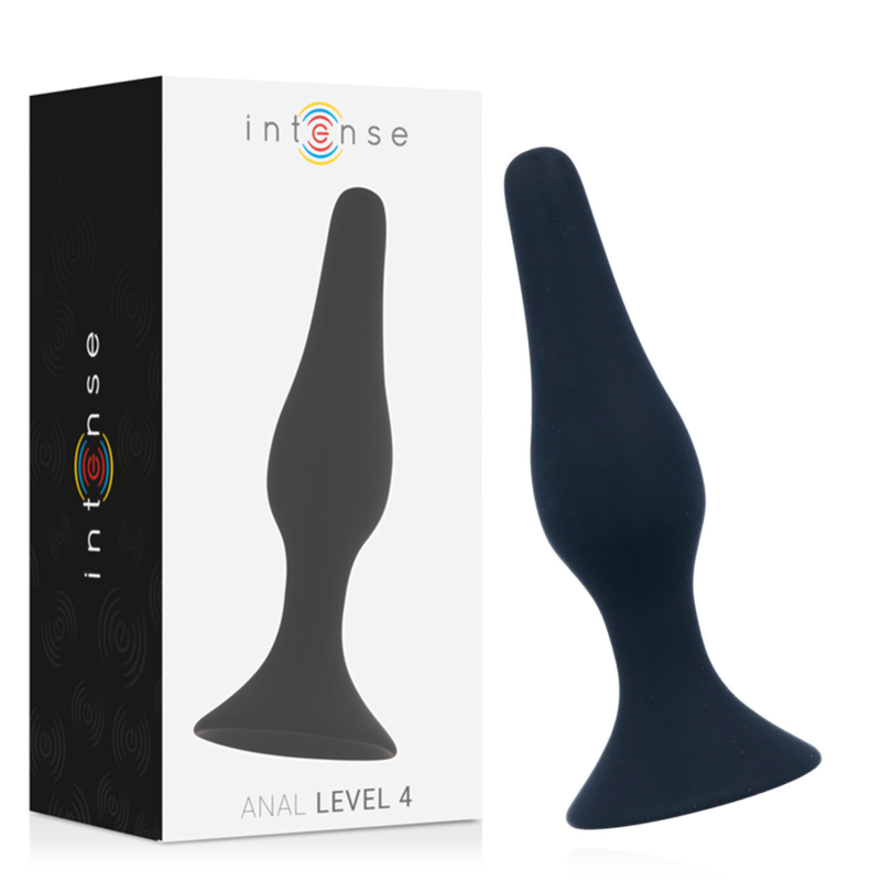 Stożkowy korek analny 15 cm z jedwabiście miękkiego silikonu do delikatnego rozciągania INTENSE