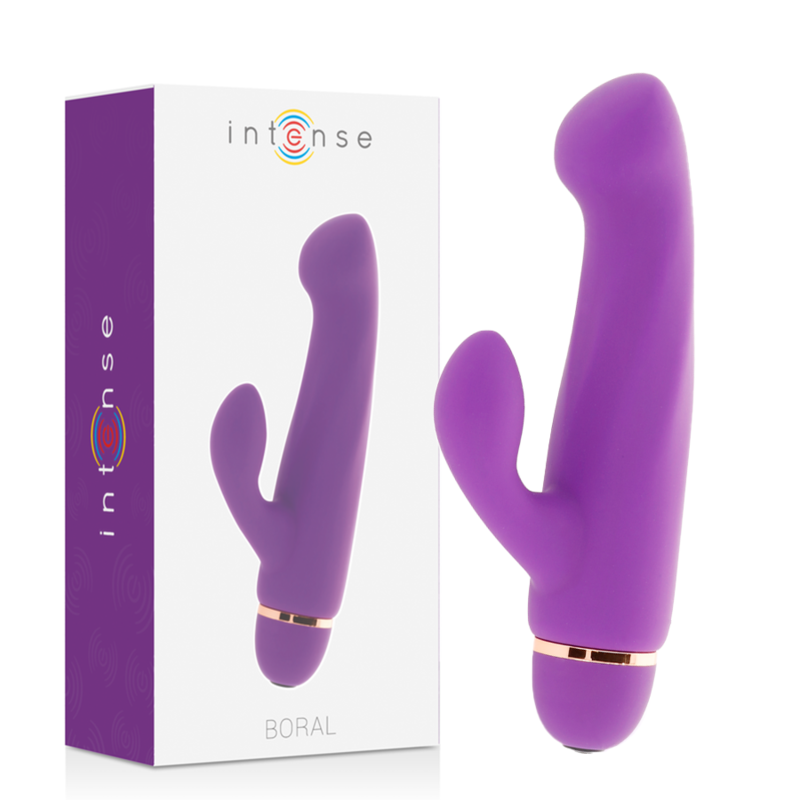 Wibrator króliczek INTENSE Boral z silikonu, liliowy