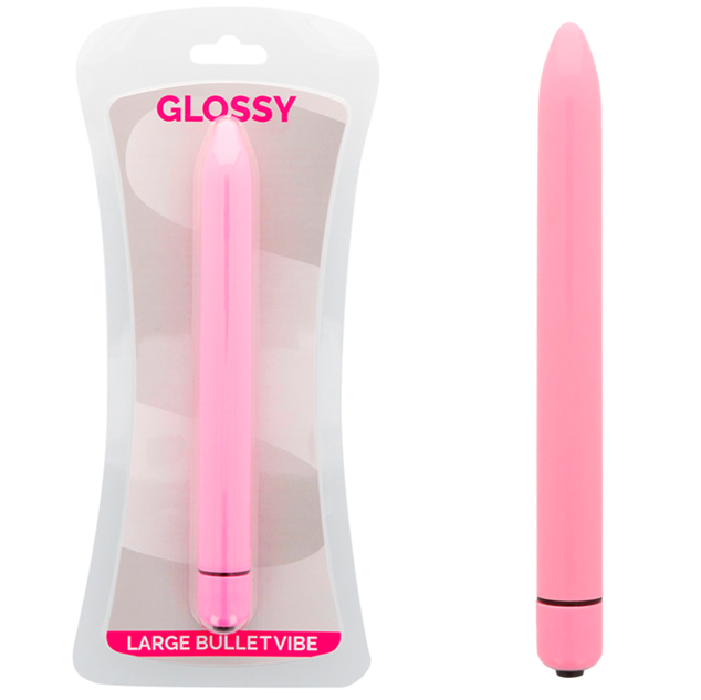 Smukły minibrator GLOSSY Slim w kolorze różowym