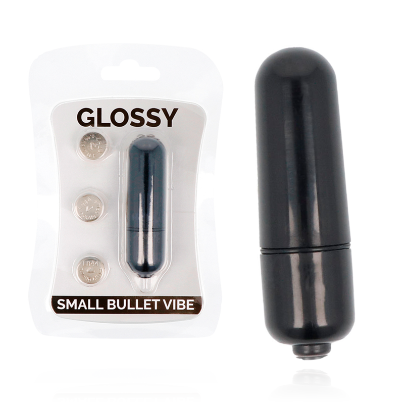 GLOSSY Small Bullet Vibe, czarny minibrator