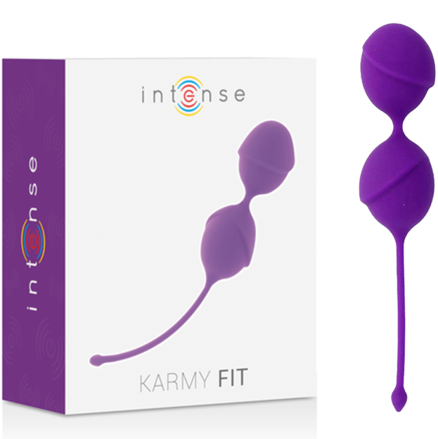 Silikonowe kulki gejszy INTENSE Karmy Fit, liliowe