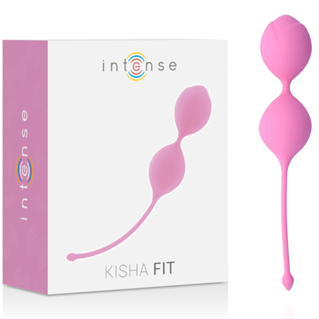 Silikonowe kulki gejszy INTENSE Kisha Fit, różowe