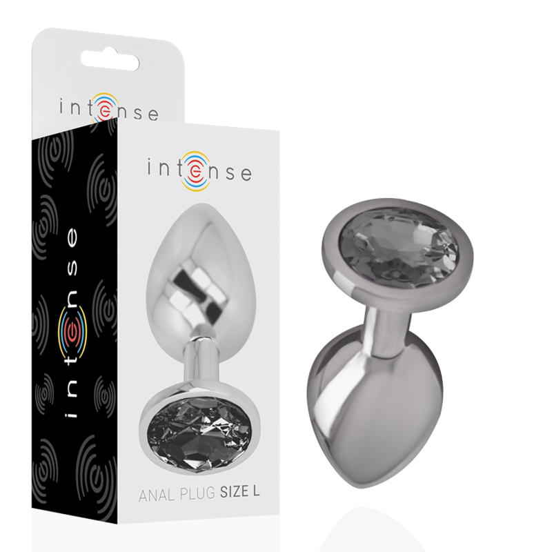 Metalowy korek analny INTENSE, rozmiar L, długość 9 cm