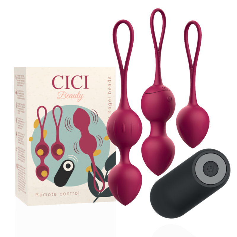CICI BEAUTY Wibrator z pilotem i trzema kulkami do ćwiczeń mięśni dna miednicy