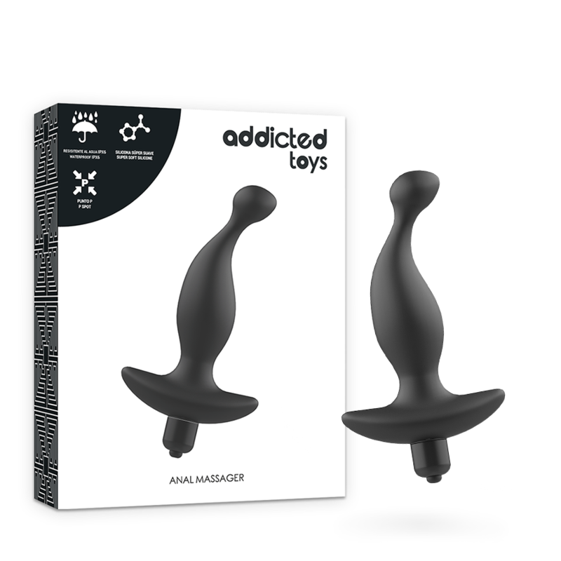 ADDICTED TOYS wibrator analny z wibracjami, czarny
