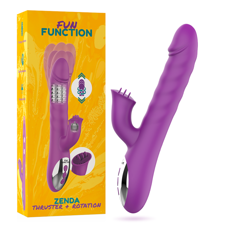 Wibrator FUN FUNCTION Zenda z funkcją rotacji i ruchu góra dół