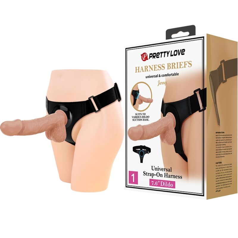 Zestaw strap-on Pretty Love Jerry z majtkami z uprzężą