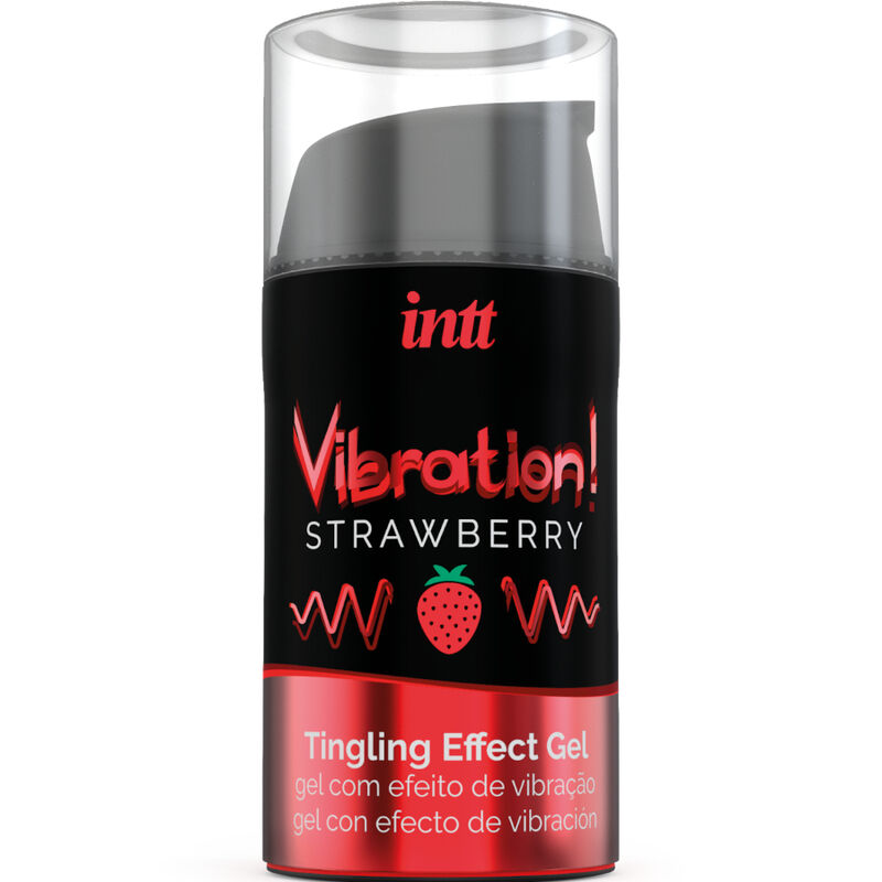 INTT Vibration stymulujący żel intymny o smaku truskawkowym, 15 ml