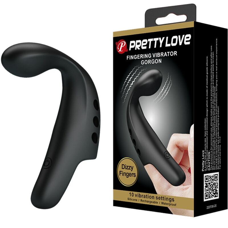 Wibrator na palec Pretty Love Black Gorgon