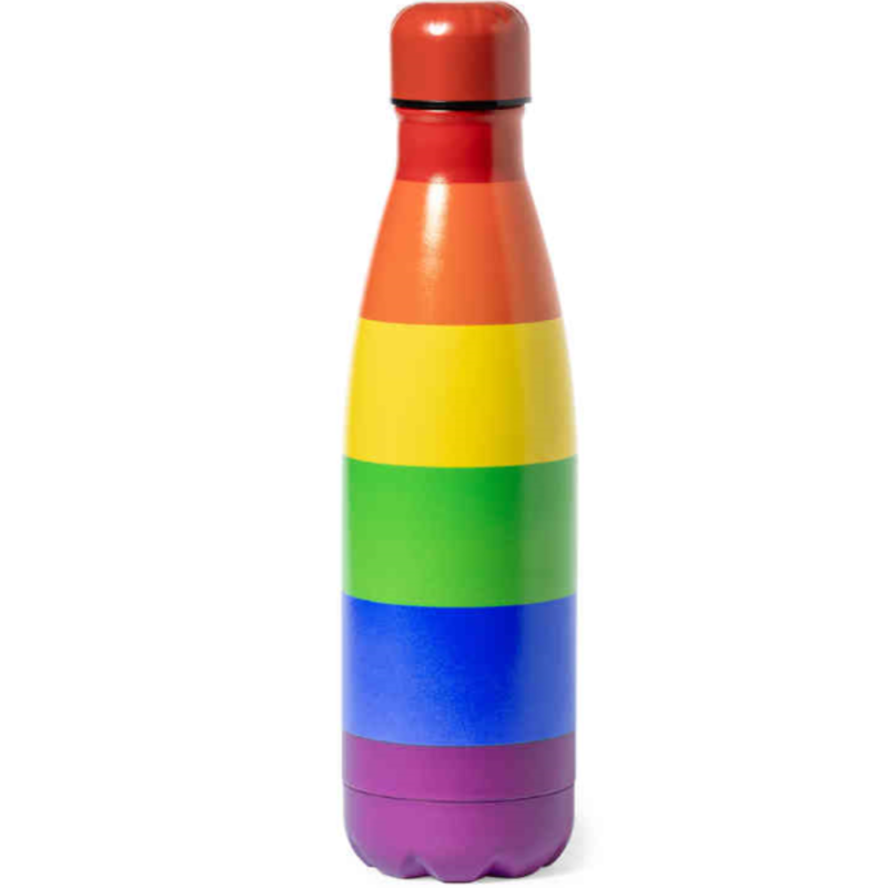 Metalowa butelka PRIDE z flagą LGBT