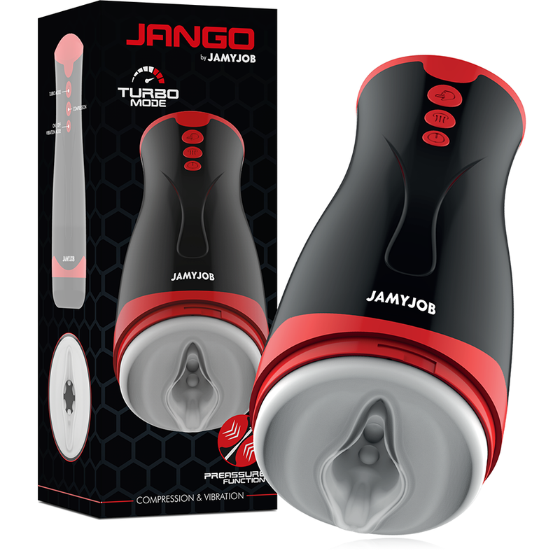Wibrujący masturbator JAMYJOB Jango z funkcją ucisku