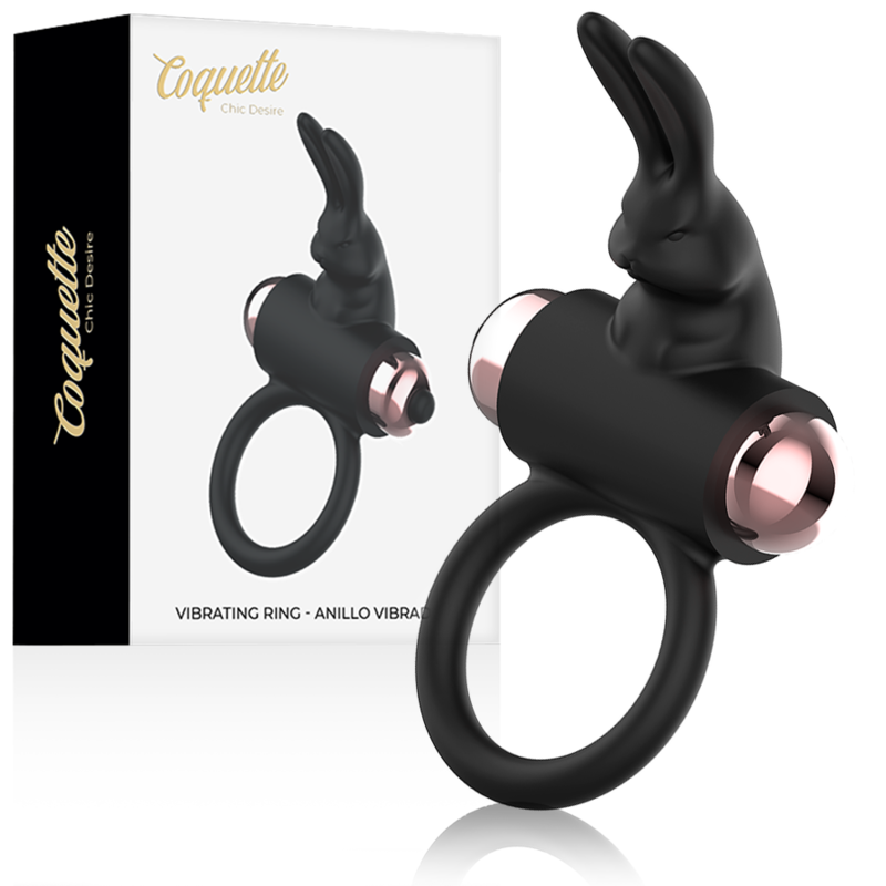 Wibrujący pierścień erekcyjny Coquette Chic Desire z silikonu