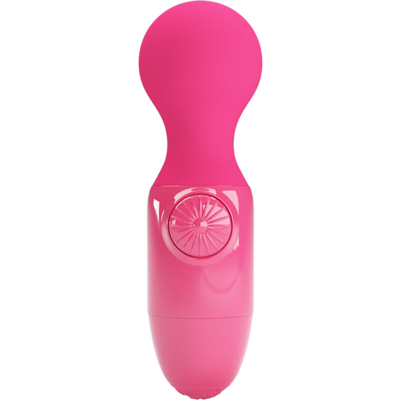 Mini masażer wibracyjny typu wand z mocnymi wibracjami i silikonową główką PRETTY LOVE