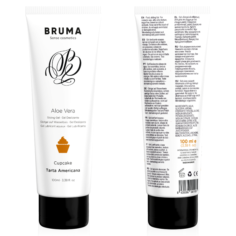 Lubrykant smakowy BRUMA o smaku babeczki, z aloesem, 100 ml