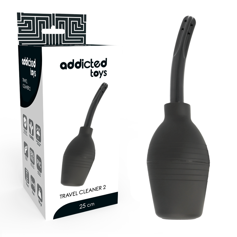 ADDICTED TOYS Squeeze Clean Black gruszka do higieny intymnej