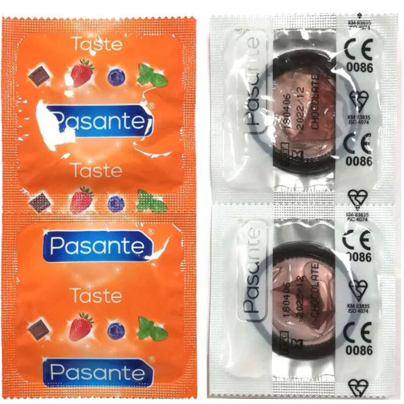 Prezerwatywy smakowe Pasante Chocolate Temptation, 144 sztuki