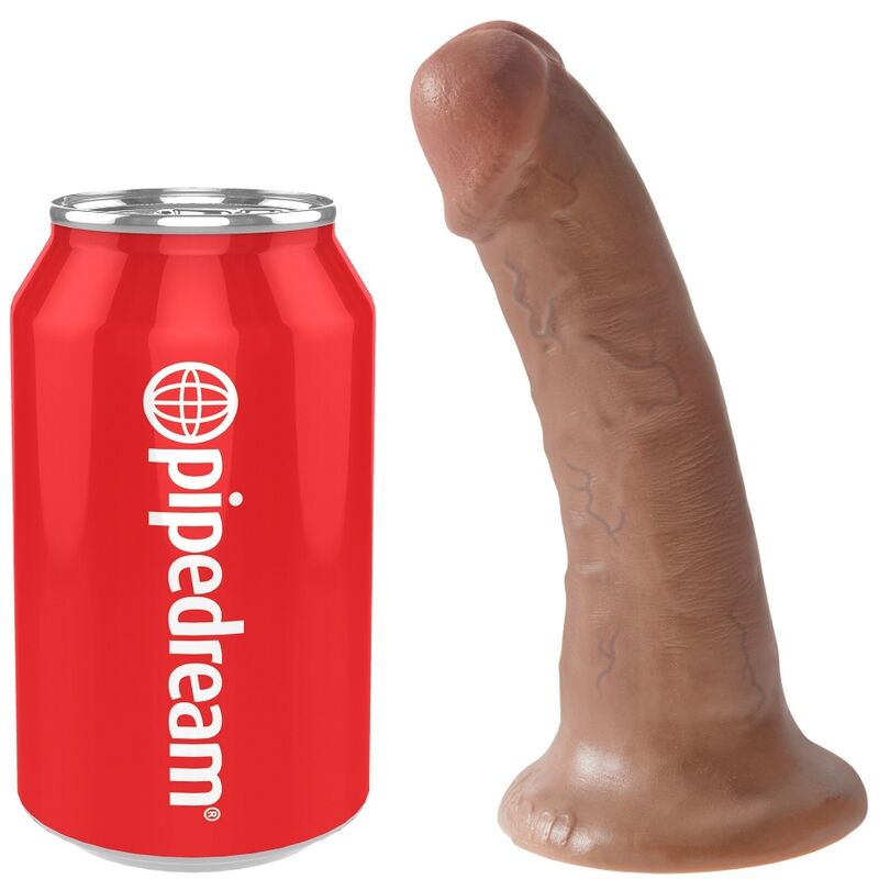 Dildo z przyssawką KING COCK, 15 cm, karmelowy