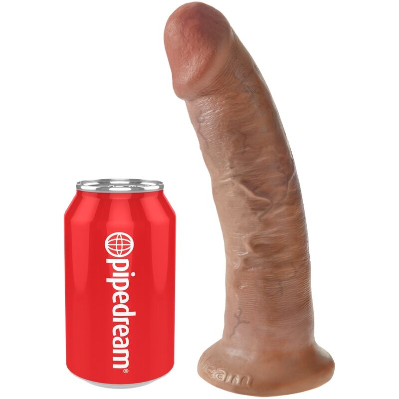 Realistyczny strap-on KING COCK, 21,7 cm, karmelowy