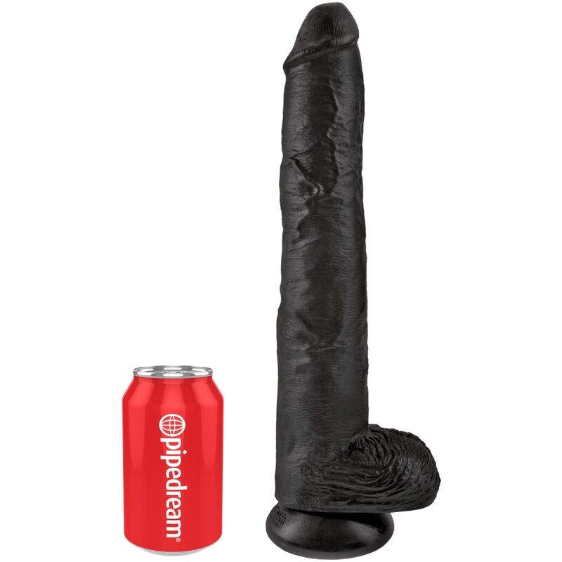 Strap on dildo KING COCK z przyssawką, czarny