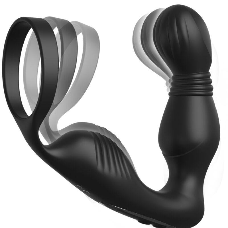 Wibrator prostaty z funkcją ruchu dojącego i stymulacją krocza z silikonu PIPEDREAMS