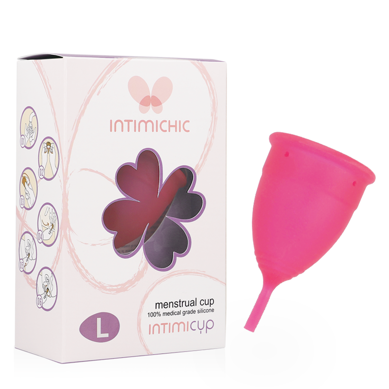Kubeczek menstruacyjny INTIMICHIC z silikonu medycznego, rozmiar L