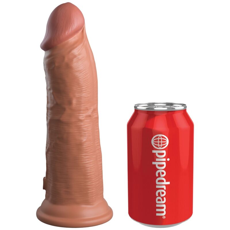 Realistyczny dildo silikonowy KING COCK Elite, karmelowy