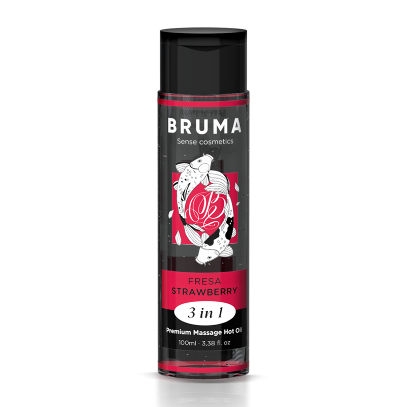 BRUMA Premium rozgrzewający olejek do masażu o smaku truskawkowym, 100 ml