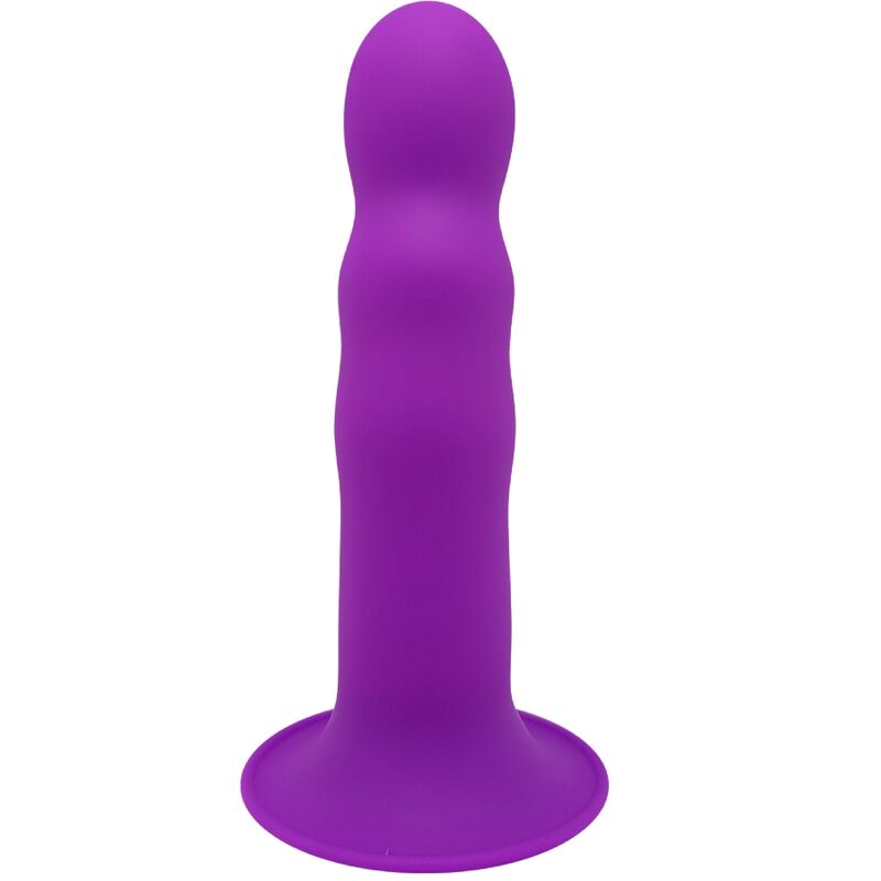 Realistyczny silikonowy dildo o podwójnej gęstości z przyssawką, fioletowe ADRIEN LASTIC