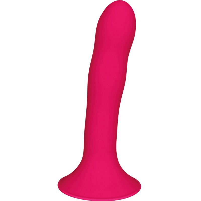 Realistyczny dildo silikonowy o podwójnej gęstości z przyssawką, fuksja ADRIEN LASTIC