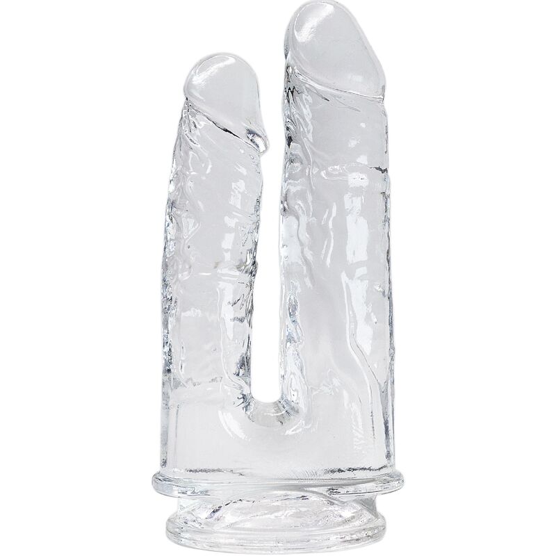 Realistyczny przezroczysty podwójny dildo do intensywnej zabawy we dwoje ALIVE