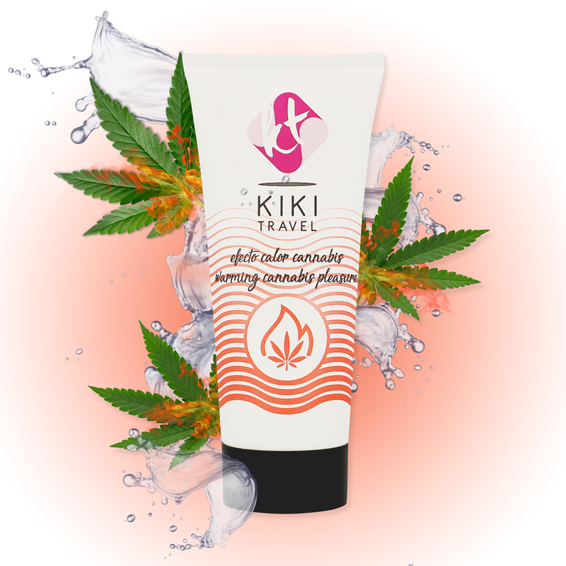 Rozgrzewający żel intymny KIKÍ TRAVEL o smaku konopi, 50 ml