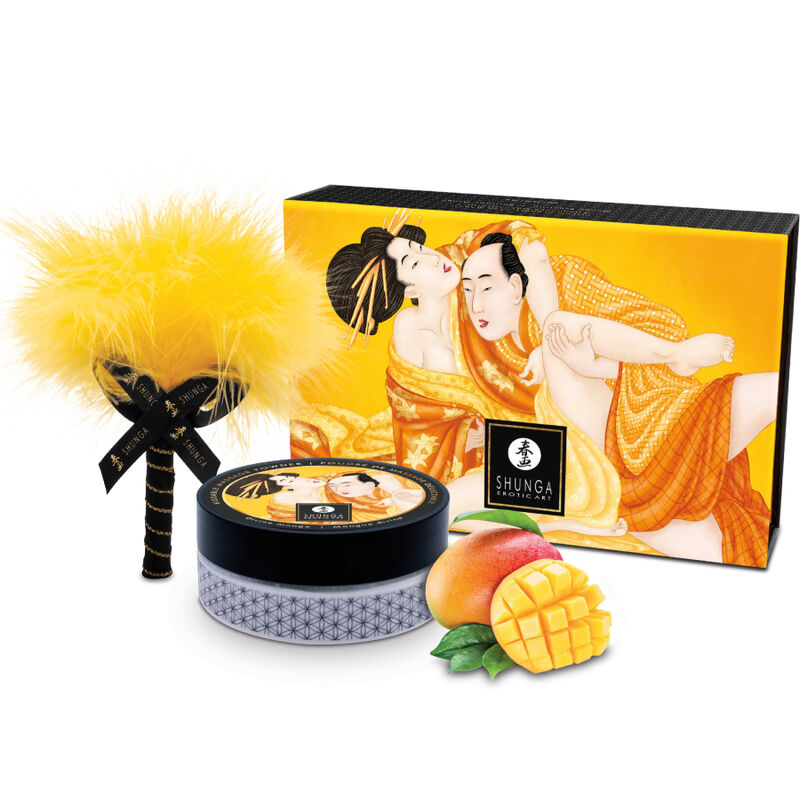 Shunga Body Power puder do masażu o zapachu mango, 75 g