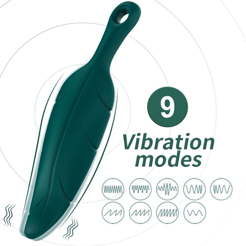 Wibrator łechtaczkowy ARMONY Leaf Green z odłączaną bullet
