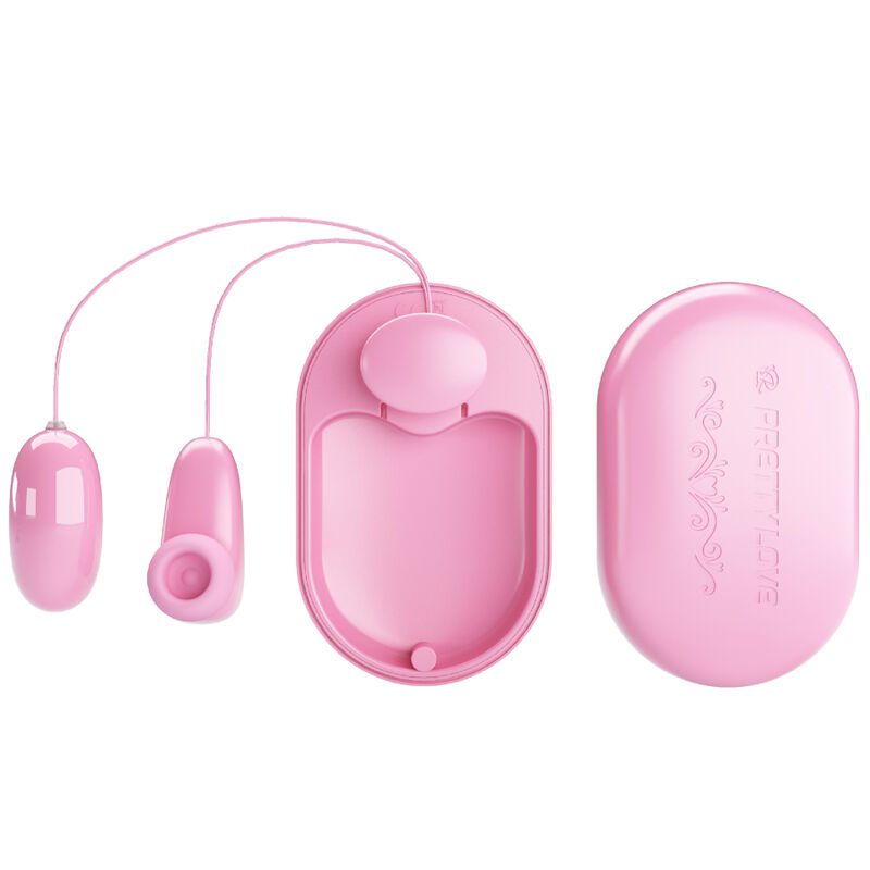 Zestaw miniwibratora Pretty Love Magic Box z jajkiem wibrującym i stymulatorem opukującym