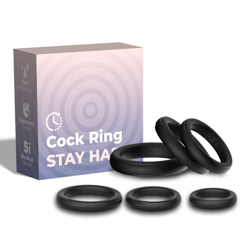ARMONY FOR HIM Lock Rings: pierścienie na penisa bez wibracji, zestaw 6 sztuk