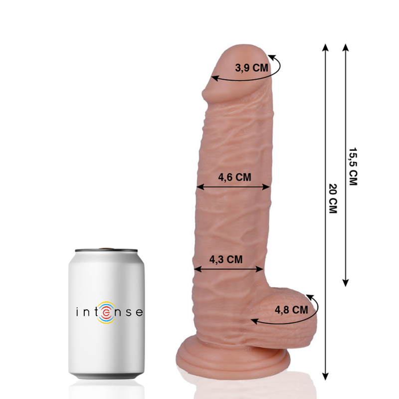 Realistyczny dildo Mr. Intense z przyssawką, 20 cm