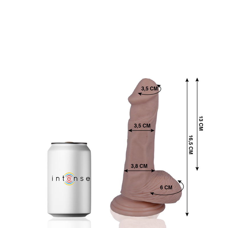 Realistyczny dildo z przyssawką i powierzchnią przypominającą skórę | MR INTENSE